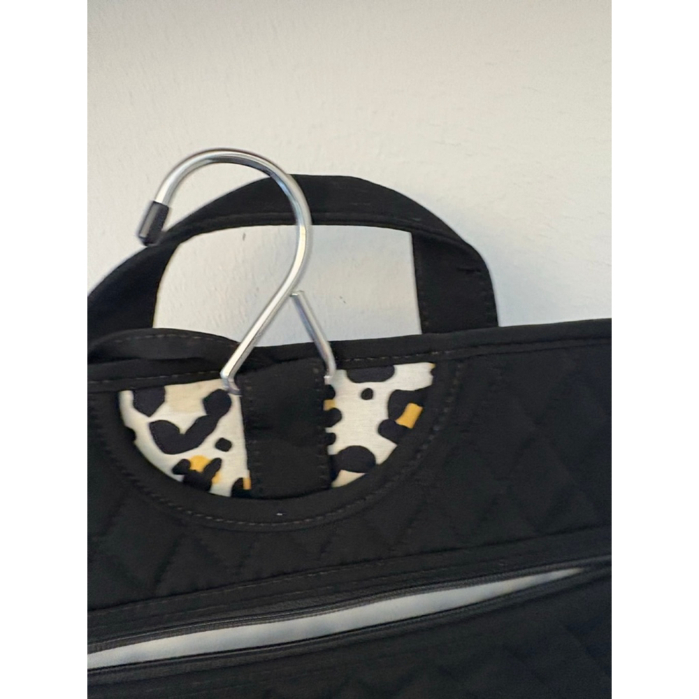 Vera Bradley Black Leopard Print Cosmetic Travel Bag One Size - Picture 6 of 6